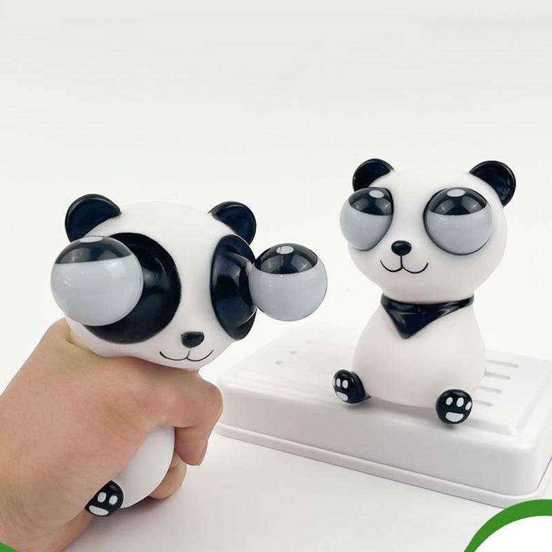 Cute Eye Popping Panda Squishy Fidget Toys Animals Stress Relief Balls Decompression Sensory Squeeze For Adult Kids Holiday Gift