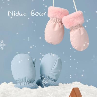 Водонепроницаемые зимние перчатки Nidoran с вельветовой подкладкой для детей  1-2 лет: Унисекс Теплые перчатки для мальчиков и девочек
