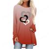 2025 Love Heart 3D Print Long Sleeve T Shirt Women Fashion Crewneck Long Tunic Tops Women T Shirt T Shirt Feminino