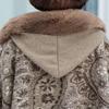 Winter New Large Fur Collar Mink Velvet Shawl Coat Loose Middle-aged and Elderly Women's Warm Hooded Coat