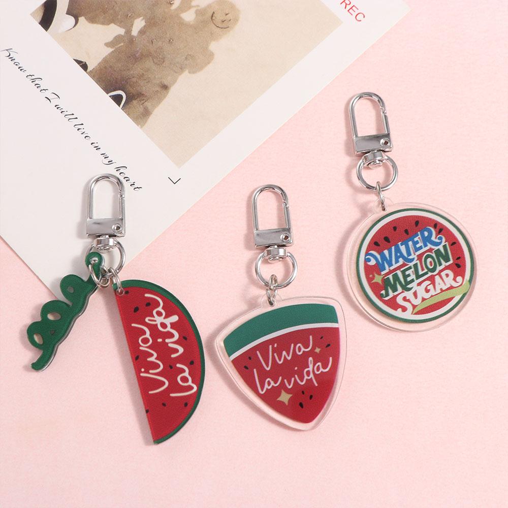 Viva La Vida Acrylic Watermelon Pendant Acrylic Shining Watermelon Keychain Car