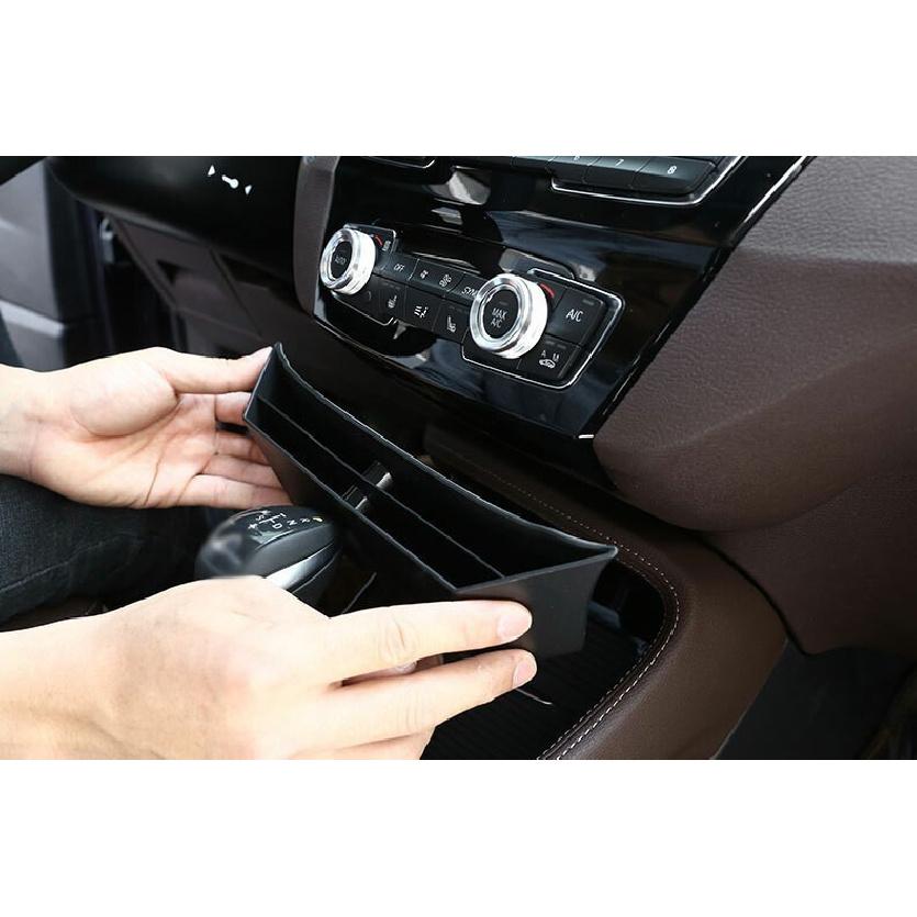 Подходит для BMW X1 F48 2016-2022 2022 ABS Черная Накладка на ящик для хранения центральной консоли 1 шт.