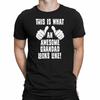 Mens AWESOME GRANDAD Christmas Gift T-Shirt  Grandfather Funny Xmas Tee