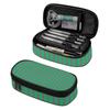 Pencil Bag Compact Shape 300D Polyester Smooth Zipper with Main Storage Mesh Pocket and Organized Pen Holders for Everyday Study