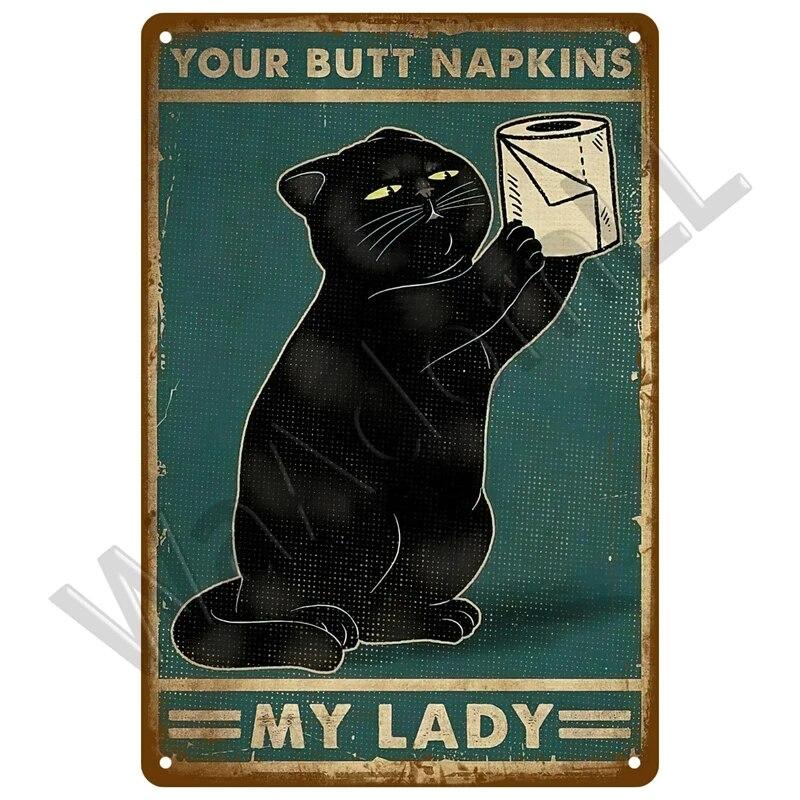 Кошки и собаки Happy Ретро Оловянная вывеска Art Cat Металлический знак Cat Табличка Плакат Украшение дома Кафе-бар Ванная комната Настенный декор Зоомагазин Комната