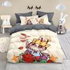 Cartoon Rabu Bedding Set, Cute Print Duvet Cover Pillow Cover, Suitable for Kids Boy Girl Teen Duvet Cover Set Luxury Gifts