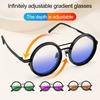 Adjustable Tint Sunglasses for Men Women UV Protection Round Polarized Sunglasses Retro Circle Eyeglass with Gradient Lenses for Beach Driving Fishing