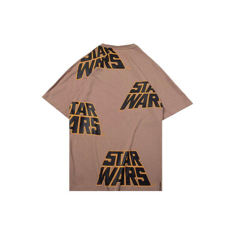 Футболка мужская с коротким рукавом Li Ning Star Wars Letter Print, свободная, коричневая AHSQ265-2