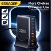 Essager 320 Вт GaN Fast Desktop 8-портовое USB Type C PD зарядное устройство Быстрая зарядка для iPhone 16 15 14 13 Huawei Samsung Xiaomi Laptop iPad