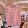 Girls' Sweet Knitted Sweater Vest for Spring and Autumn - Warm, All-Match Vest for Middle and Large Children