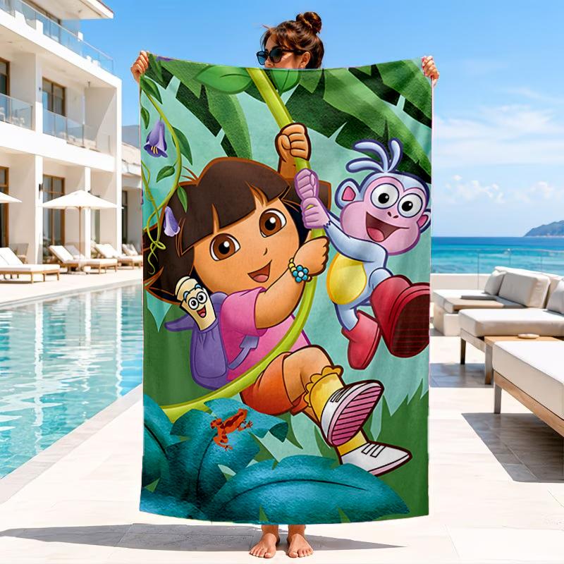 The Explorer do-ra Adventure Beach Towel, Microfiber Beach Towel, Perfect For Pool, Beach, Travel, Home Decor Beach Party Fan gifts