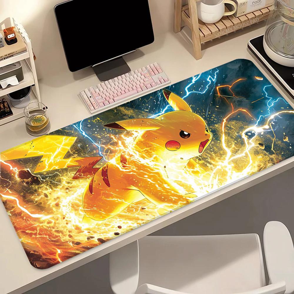 Mouse Pad P Pikachu Lockedge Larger 90x40cm Gaming Accessories Computer Gamer Keyboard Mouse Mat Desk Mousepad For Gift