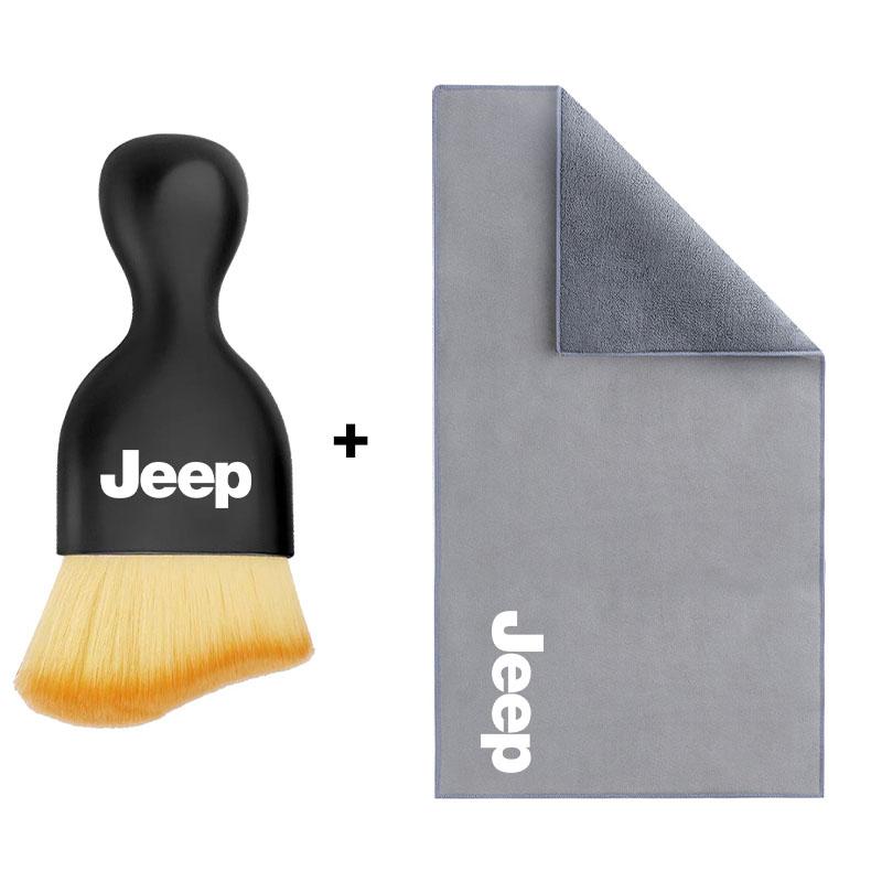 CMZ1 Car Wash Towel Microfiber Rag Cleaning Brush Tools Caps For Jeep Wrangler Grand Cherokee Compass Renegade Tyre Stem Air Caps
