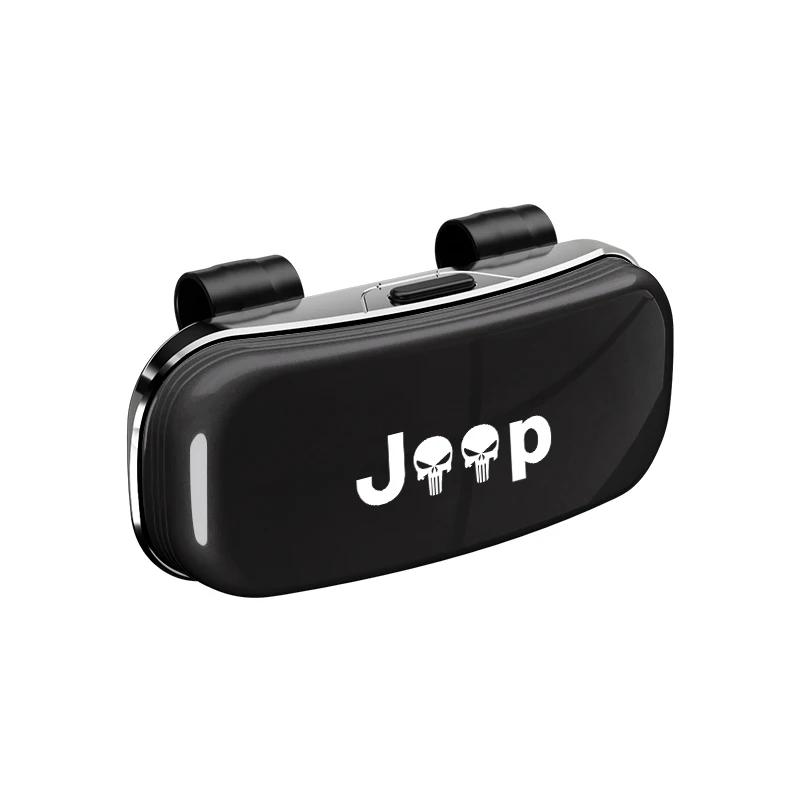 For Jeep Car Sun Visor Glasses Case Holder Protective Organizer For Jeep Grand Cherokee Wrangler JK Gladiator Compass Renegad