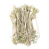100pcs Household Kitchen & Bar Party Decoration Stick Cocktail Picks Fruit Forks Bamboo Knot Skewers