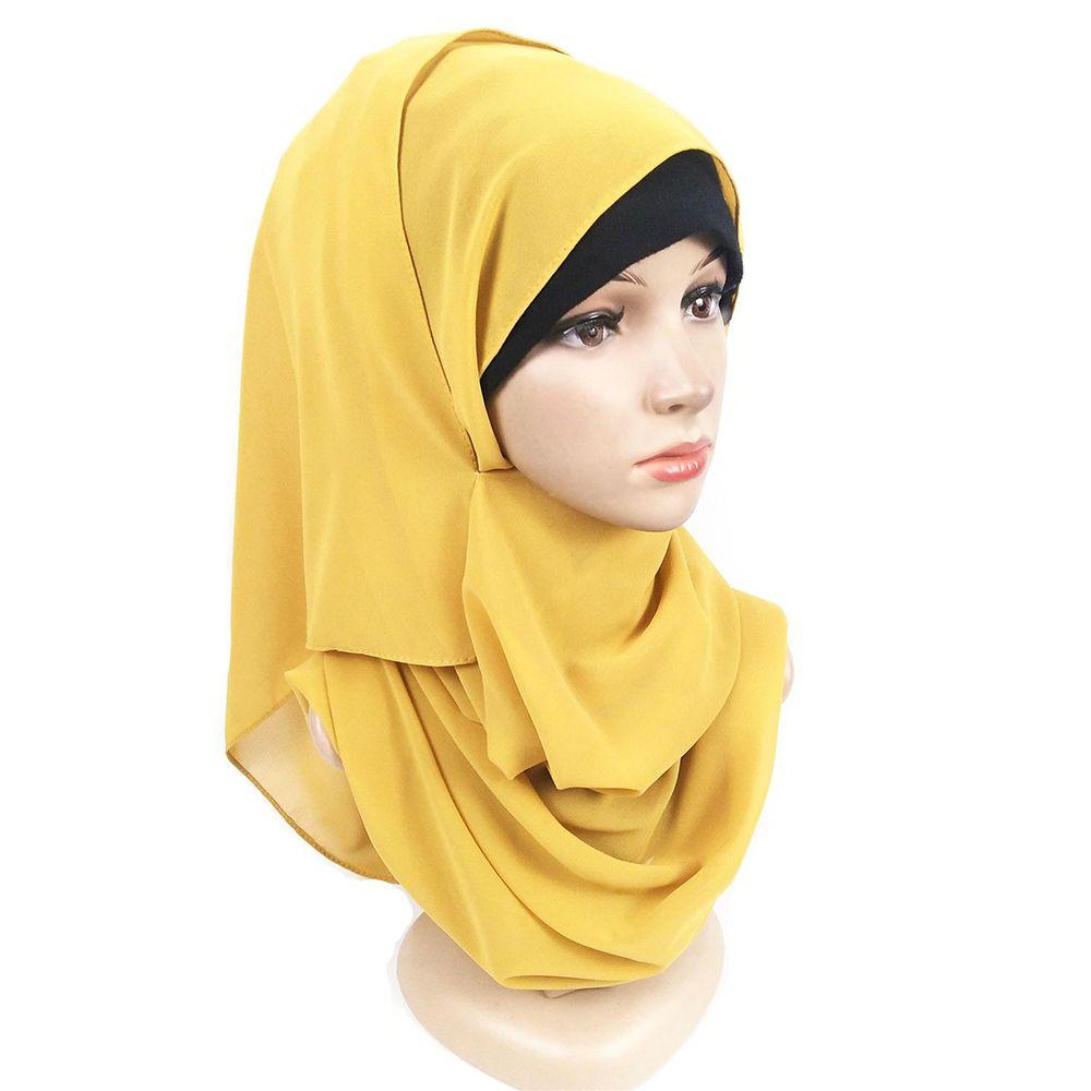 Мусульманский головной убор, шарф с капюшоном, полное покрытие, женские хиджабы, исламский тюрбан, мусульманский тюрбан, платок на голову