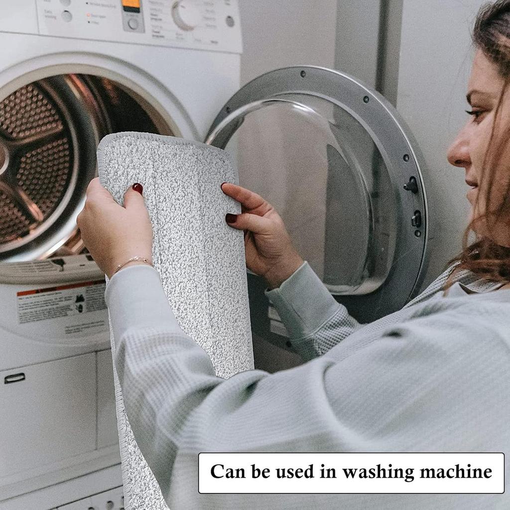 Wiper Replacement Cover 8 Pieces Microfiber Pads Flat Washable Suction Mop Pad Hair Removal Wipe For Most Floor Types Machine Washable