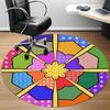 1 шт. Пэчворк Узор Стеганое Одеяло Ковер на Стул для Офиса Нескользящий, Машинная Стирка Ковер для Офиса, Комнаты Праздничный Декор для Рождества, Дня Рождения Полиэстер