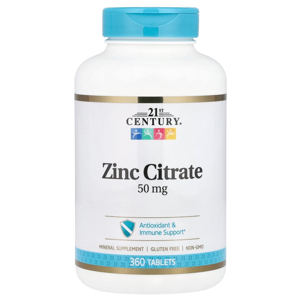 21st Century Sentry Zinc Citrate 50 mg 360 Tablets