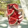 Phone Case: 2D flat, fits iPhone 18, 17, 16, 15, 14, 13, 12Pro protective case, watermelon slice, perfect Christmas and Halloween holiday gift