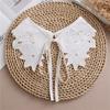 Lace Fake Collar Women Detachable Collars For Women False Collar Embroidery Floral Lolita Lapel Half Shirt Shawl Wrap Decoration