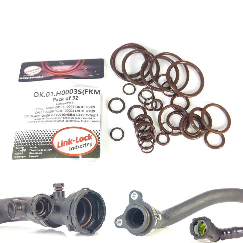 32 шт. FKM Viton OK.01.H0003S Комплект уплотнительных колец для патрубка охлаждения двигателя/Водяного шланга 11537590575 07141696931 11427590576 для BMW N55 F10 F11