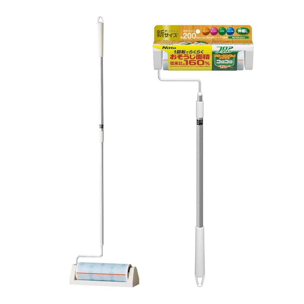 Nitoms Floor 200mm for Pet Dust and C4436 Cleaner, Large, Large, Extendable, Long, Easy-Cutting, Wide, Flooring, Carpet, Tatami, Hair, Mites, Pollen,