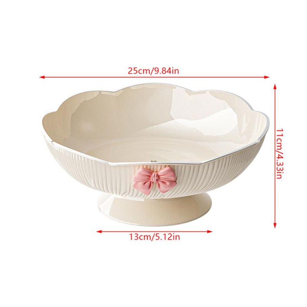 Draining Hole Footed Candy Platter Multifunctional Light Luxury Candy Fruit Plate Plastic Snack Placement Platter Table Ornament