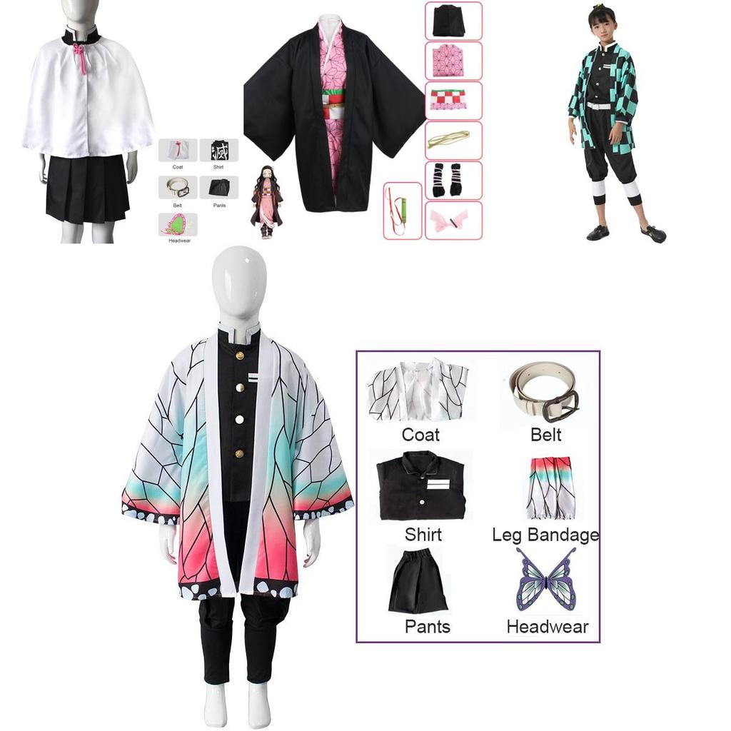 Костюм для косплея Demon Slayer Kamado Nezuko для детей разных цветов, изысканная работа и идеальные швы