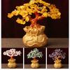 18cm Tall Mini Crystal Money Tree Bonsai Wealth Luck TreeDecor Birthday Gift