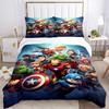 Superhero Adventure Print 3Pcs Bedding Setduvet Cover With 2 Bedropillowcase Home Birthday Gift