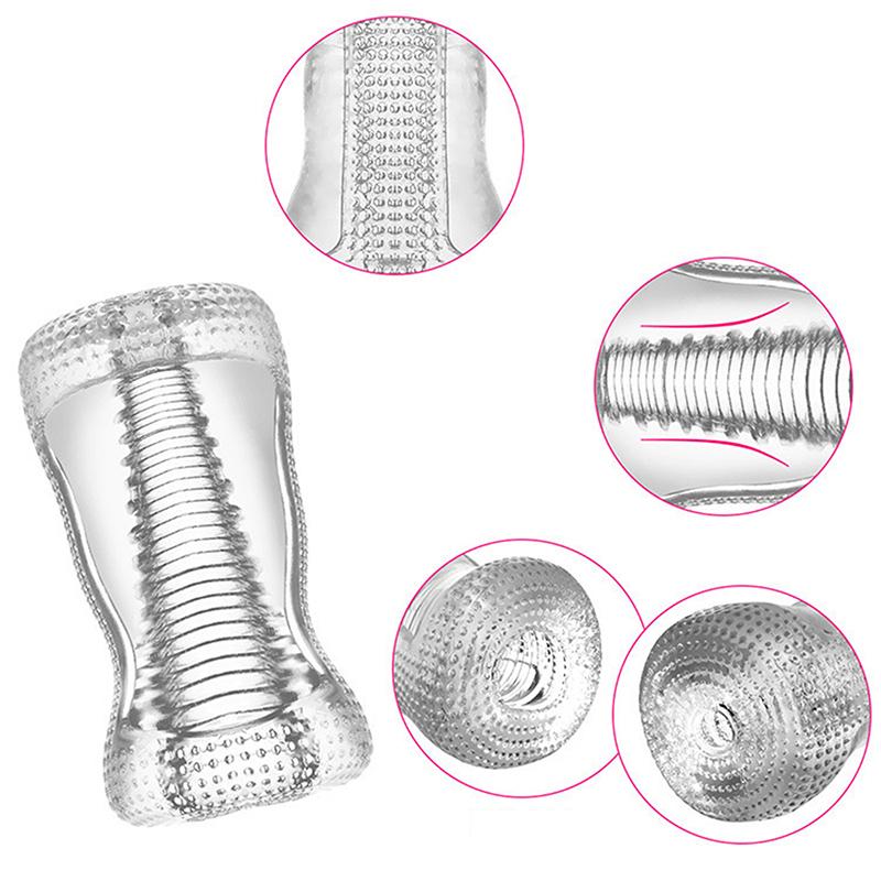 1 шт. 12 см Мужской мастурбатор Прозрачное желе Искусственное влагалище Настоящая киска Для мужчин Тренажер для пениса Увеличитель члена Секс-игрушки