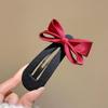 High-end Plaid Bow Hairpin Zinc Zinc Alloy Korean Barrettes Hair Clip for Bangs Bownot Hair Clip  Women