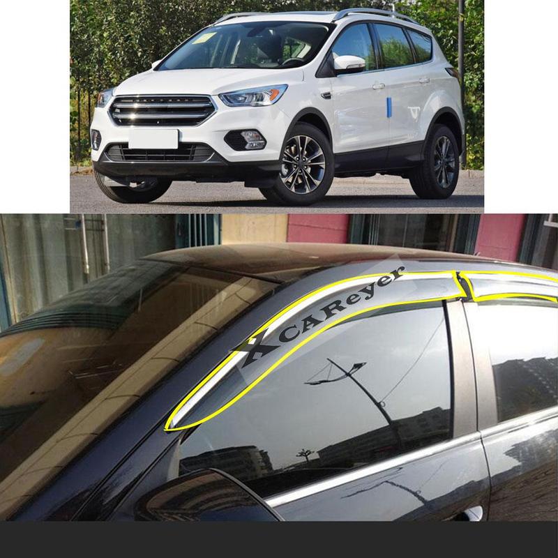 For Ford Kuga Escape 2013-2014 2015 2016 2018 2017 Sticker Plastic Window Glass Wind Visor Rain/Sun Guard Vent