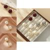 Chic Retro Pearl Earrings Sophisticated Cold Tone Statement Earrings For Ladies