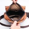 Business Casual Vertical Crossbody Bag PU Soft Leather Handbag Briefcase Shoulder Bag for Men