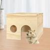 Хомяк Деревянный Приют Камера Клетка Декор Убежище Маленькие Животные Домашние Животные Дом Убежище для Сирийцев