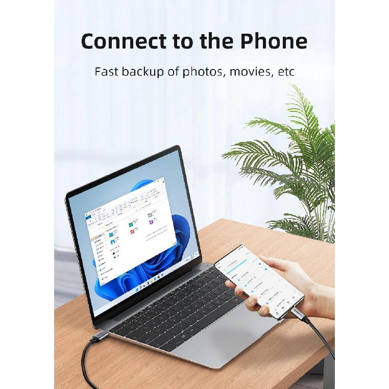 CABLETIME USB A to USB C Cable 10Gbps 3A USB 3.2 Cable 60W QC 3.0 Data Transfer for SSD Enclosure Phone Charging Data Sync