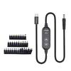 Кабель питания USB C с 34 адаптерами, 100 Вт, самая высокая эффективность, регулируемый источник питания, кабель для зарядки типа C DC5.5, 120 см