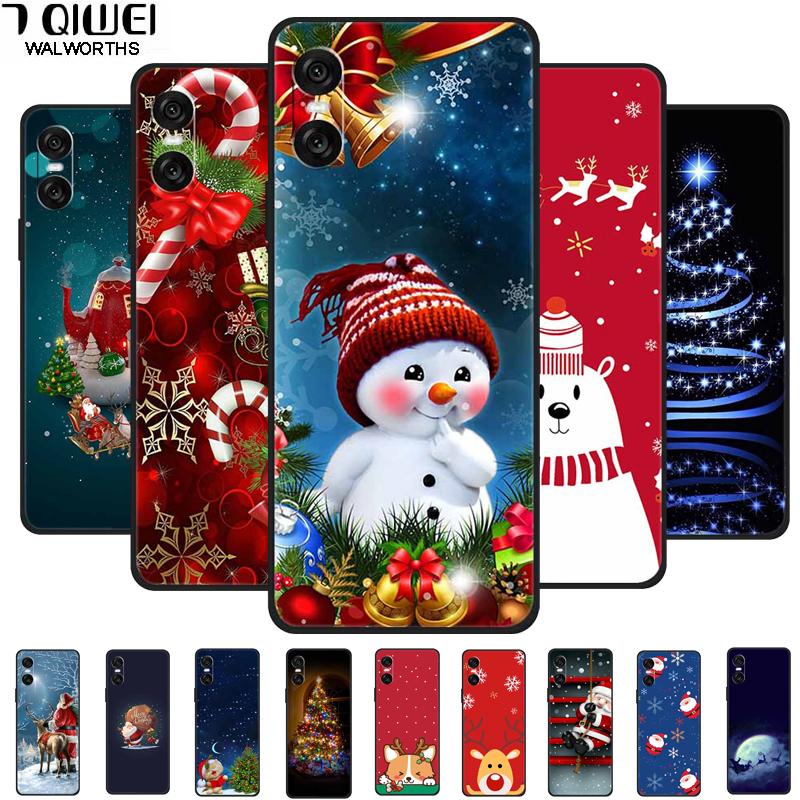 Christmas Phone Cases For Sony Xperia 10 VI 5G Case Soft TPU Silicone Santa Santa Claus Cover For Xperia 10VI Cover Bumper Funda