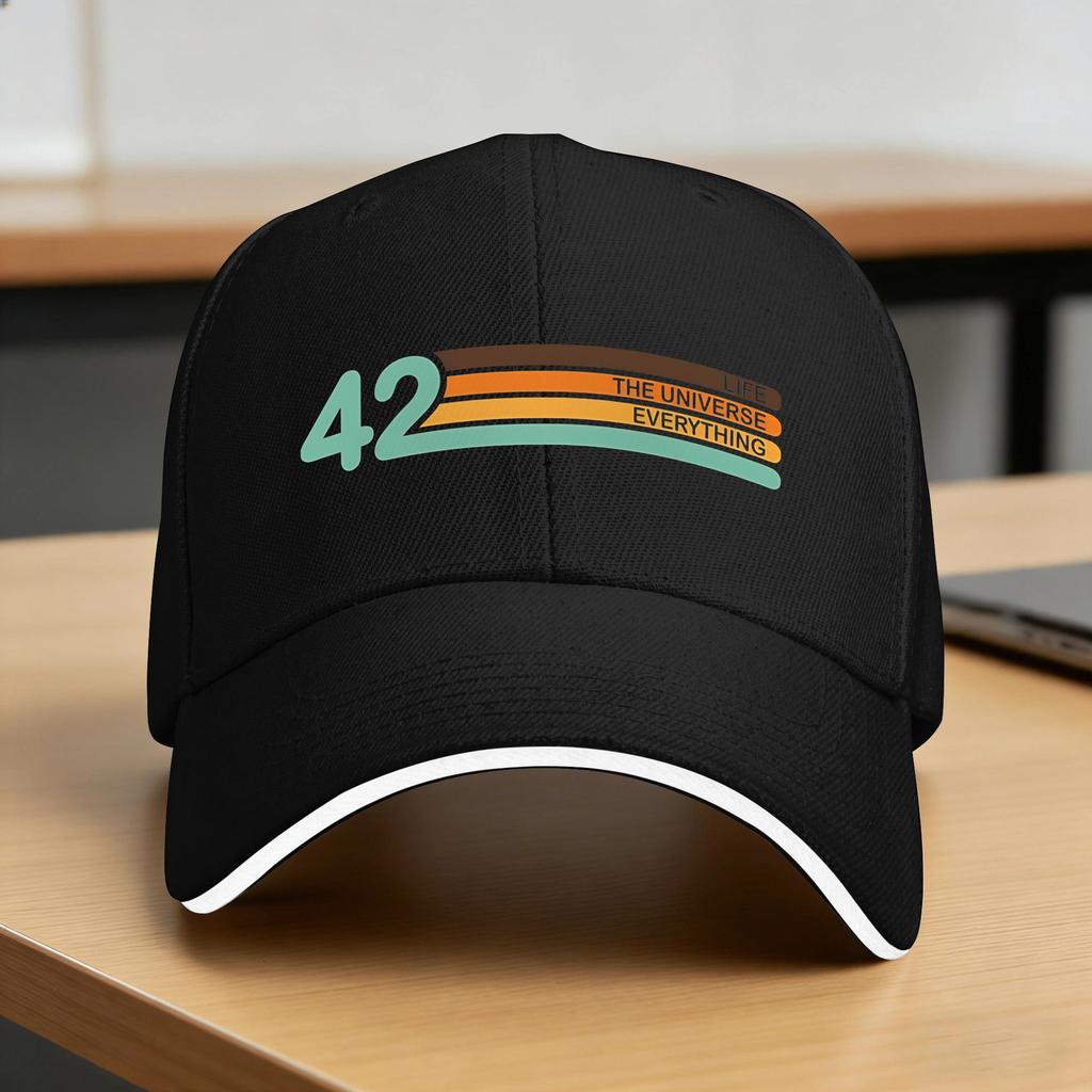 The Meaning Of Life Sun Baseball Cap Don'T Panic Spring Casual Trucker Hat For Female Male Hunting Camping Baseball Caps