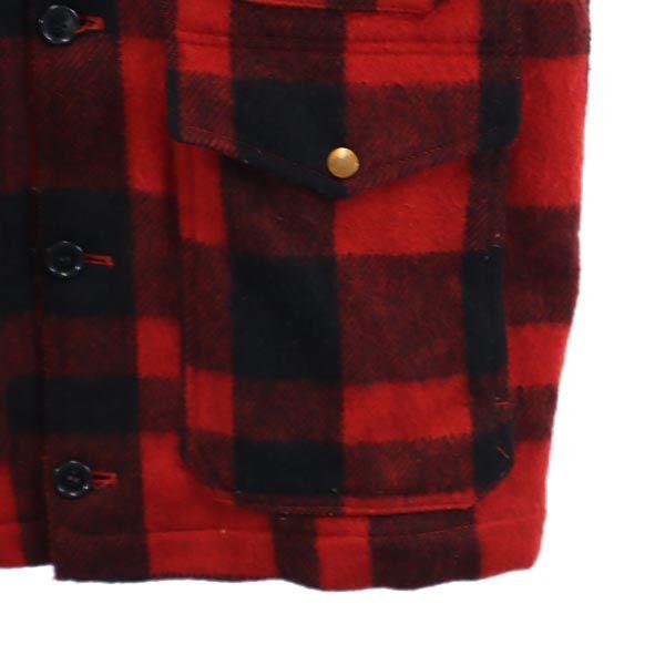 Wrangler Винтажная клетчатая куртка 70-х с длинным рукавом L Красная серия Мужская Б/У