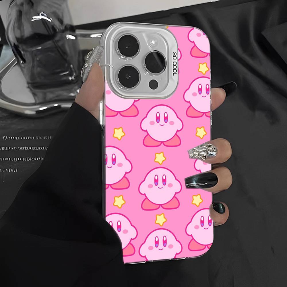 Звезды K-Kirby Прозрачный чехол для телефона для iPhone 16 15 14 13 12 11 Pro Max 17 Plus Цветная накладка