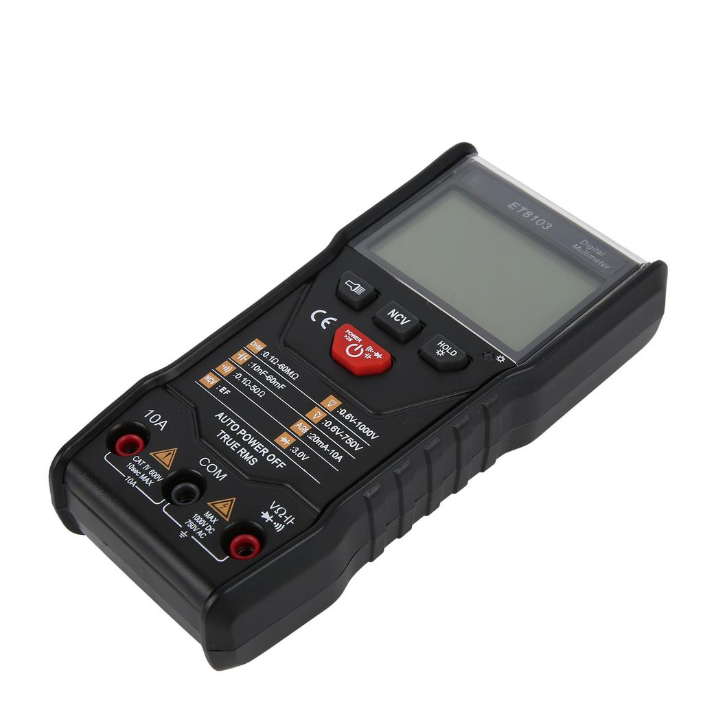 ET8103 Интеллектуальный мультиметр ЖК-дисплей с подсветкой Портативный цифровой тестер напряжения для улицы