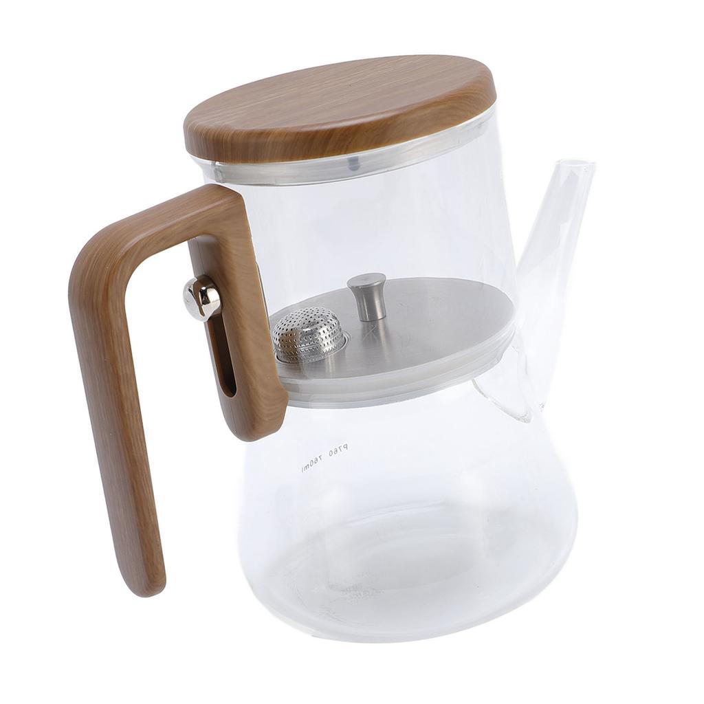 760 мл Магнитный стеклянный чайник для разделения воды Прозрачный чайник с ситечком и ручкой против ожогов