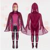 Anime Character Cosplay Wanda Cosplay Halloween Children'S Tight Fitting Clothing Coswear Cape Jumpsuit Stage Performance Outfit Crimson Witch