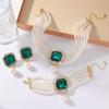 3Pcs/set Elegant Women'S Fashion Jewelry Set Imitation Pearl Rhinestone Jewelry Set  Party