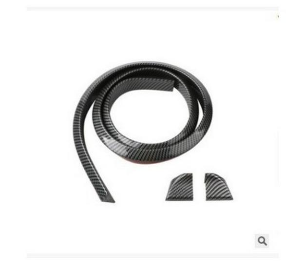 Universal Car Modification Rubber Tail Wing In Large, Small and Carbon Fiber Options with Pressure Wing and Rubber Strip.