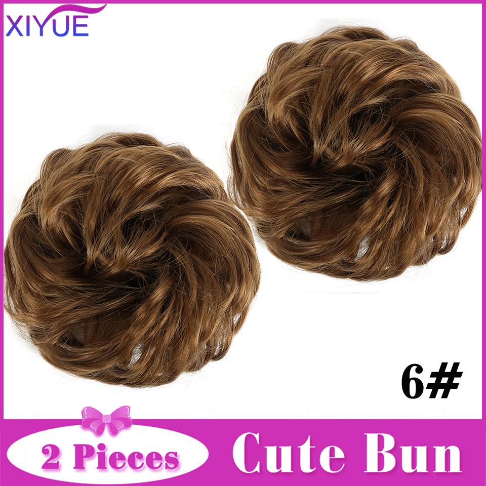 2 шт., грязный пучок для волос, заколка для наращивания волос, вьющиеся волосы, пончик, искусственные волосы, шиньон, синтетические волосы, грязный шиньон для женщин, свадьба