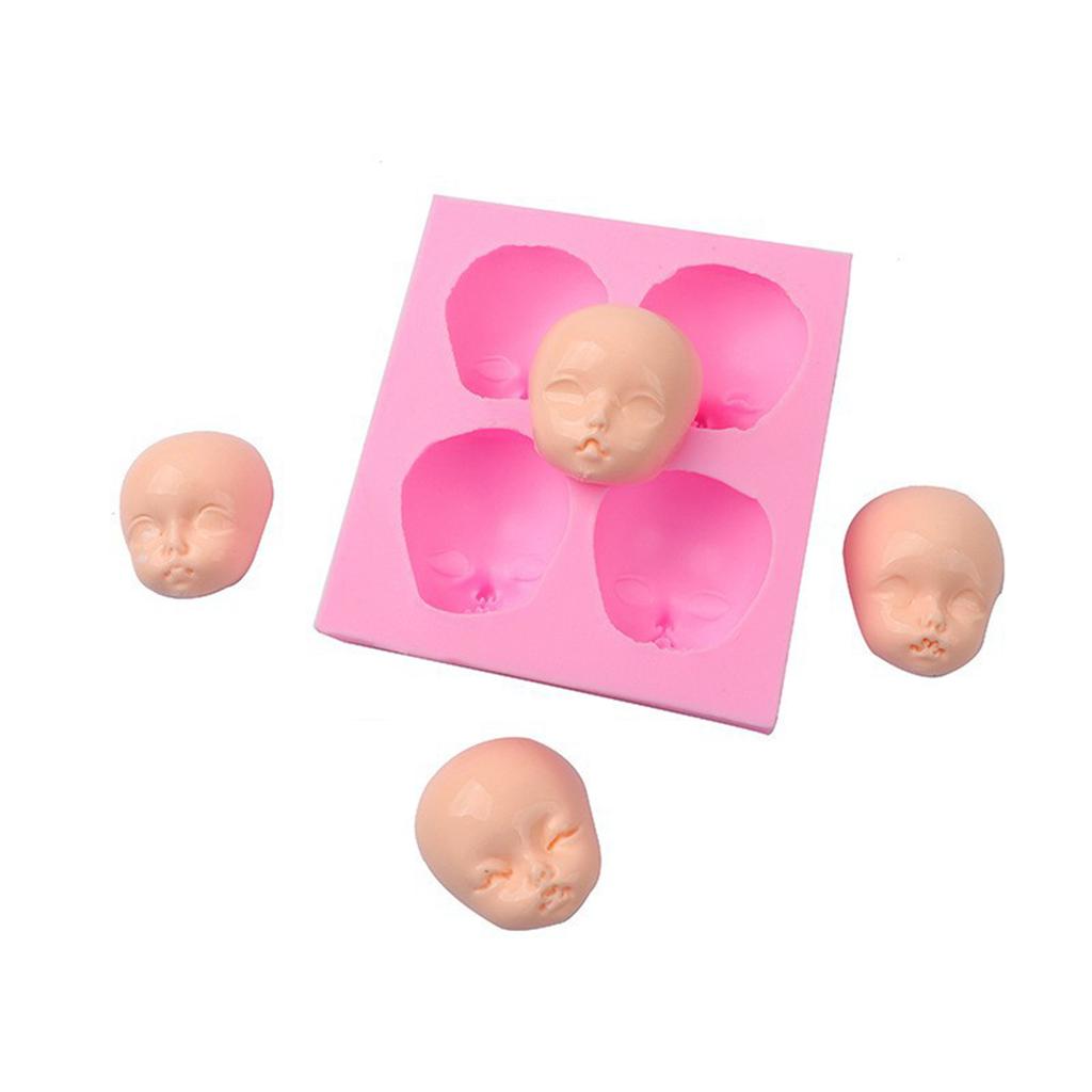 Baby Head Shape Silicone Mold Multipurpose Reusable Sugars DIY Mold For Cakes Decorating Fondant